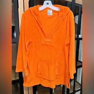 J. Crew Orange Hooded Swim Coverup